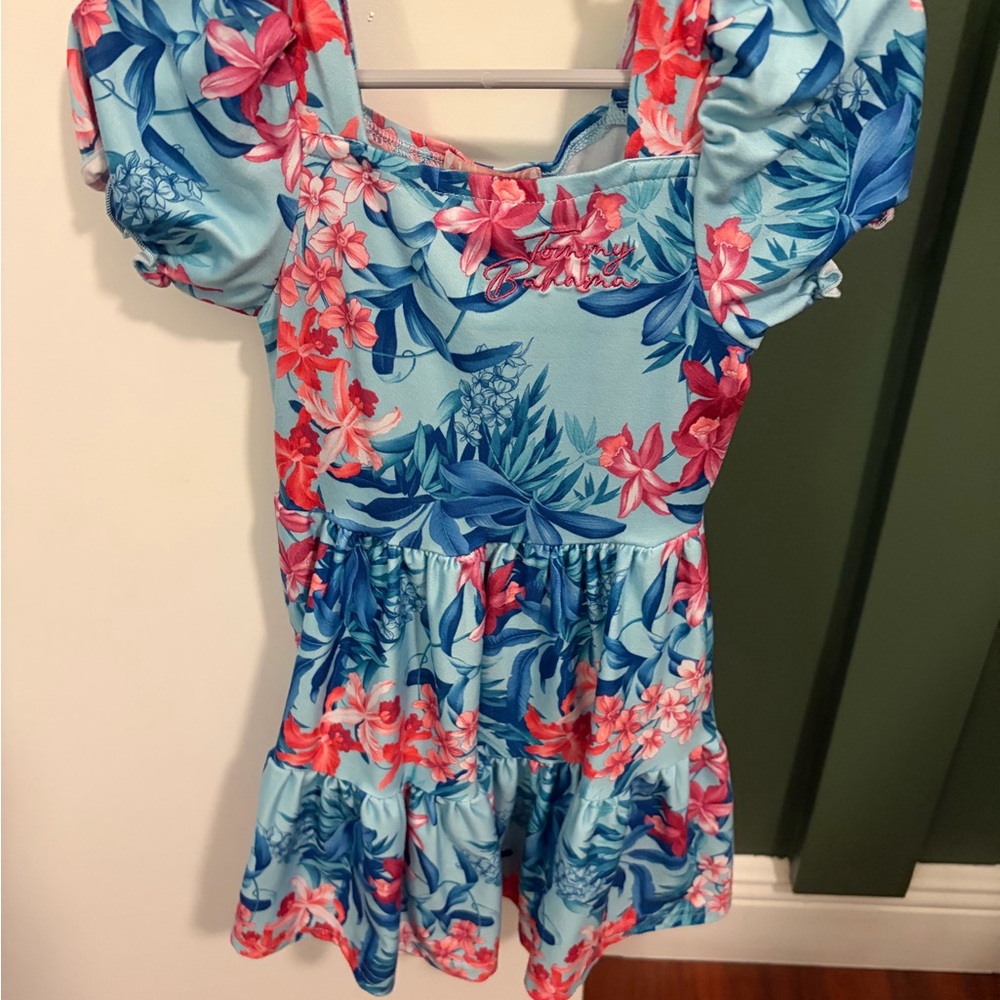 Tommy Bahama Blue and Pink Floral Dress